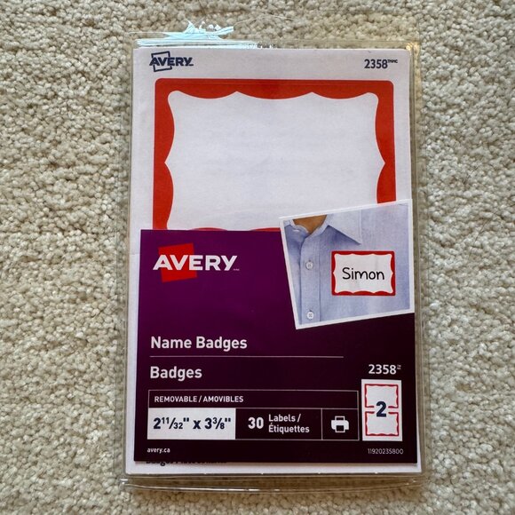 210 Avery Name Badges - Picture 2 of 3